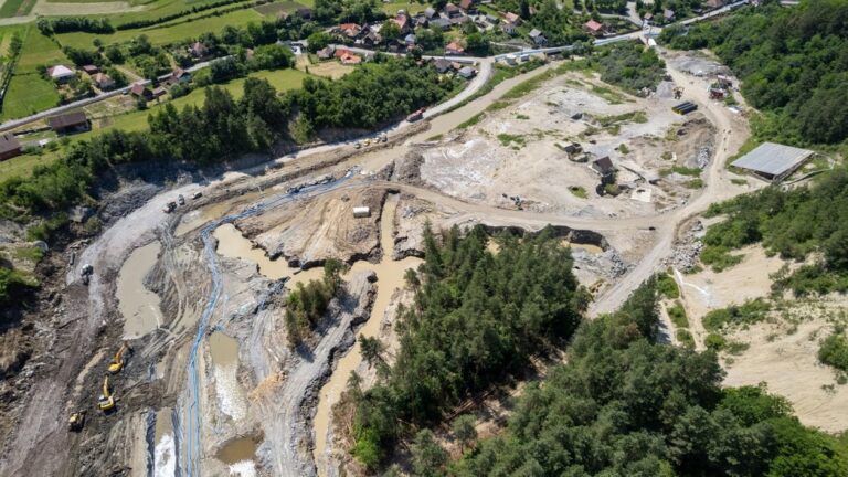 A parajdi sóbánya drónfelvételen