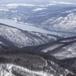 A Dunakanyar látképe havazás után