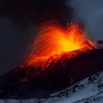 Az Etna északkeleti krátere 2025 karácsonyán