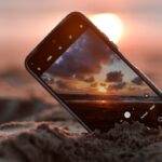 Mobiltelefon ée naplemente